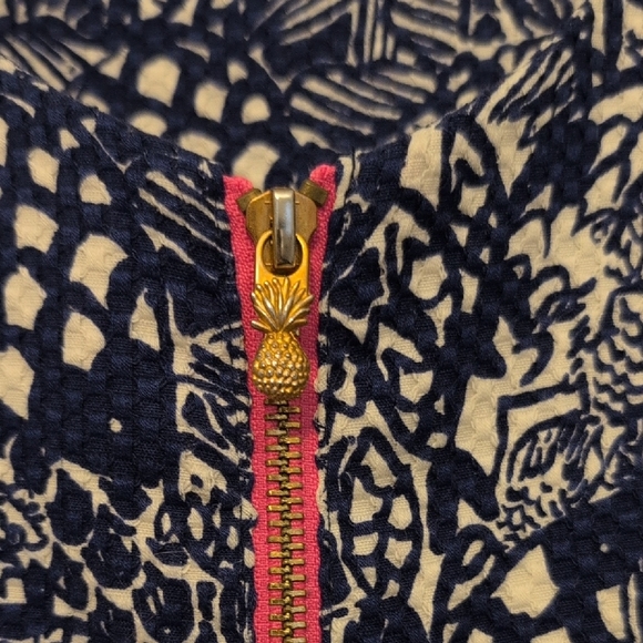 Lilly Pulitzer Navy and White Patterned Mini Dress - Picture 5 of 5